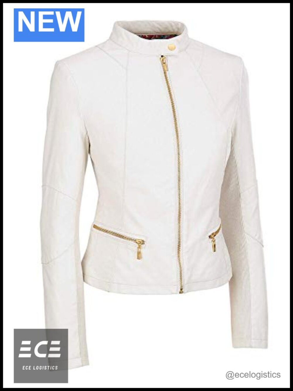 Lambskin Leather Bomber Biker Jacket Women's Slim Fit Casual Coat